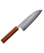 Cuchillo Santoku en acero plata
