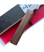 Mango octogonal de cuchillo japonés en madera de nogal