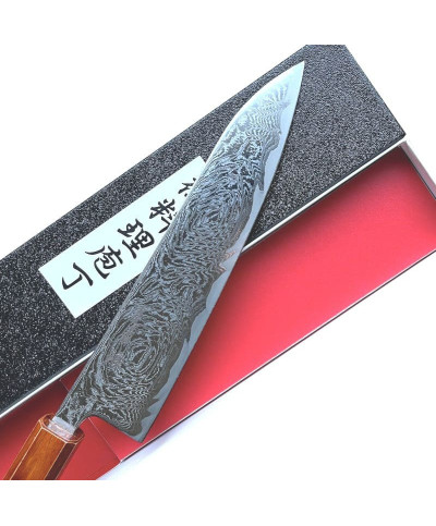 Wave-Rou hoja cuchillo japonés damascada 67 capas