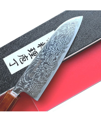 Cuchillos Hokiyama hoja damascada 67 capas Santoku