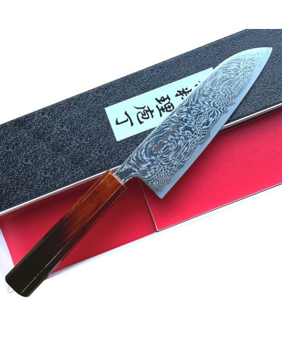 Hokiyama Cutlery cuchillo Santoku Damasco 67 capas, acero AUS10