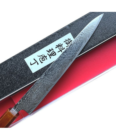 Hoja damascada 67 capas para cuchillo japonés de sushi