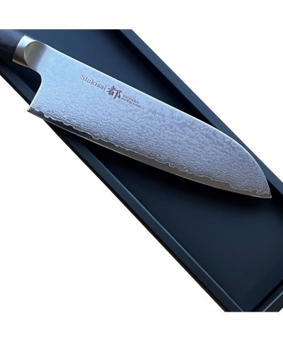 Cuchillo Shizu Shikisai Santoku fabricado en Seki (Japón), hoja 165 mm