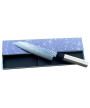 Cuchillo japonés profesional Santoku en acero Damasco 45 capas