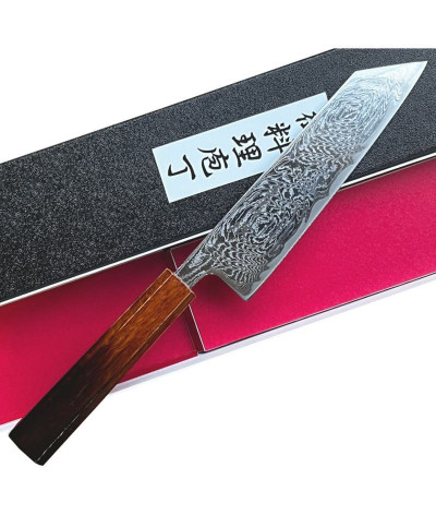 Cuchillo japonés Bunka Damasco Wave