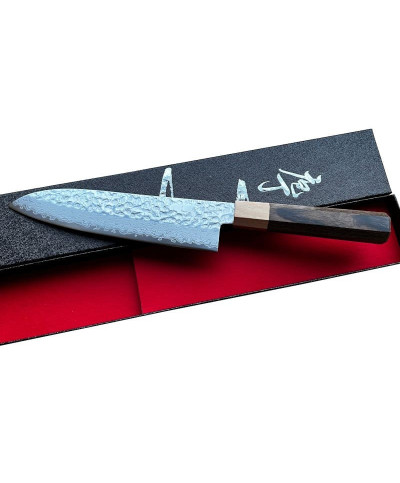 Cuchillo japonés Kotetsu (Seki) con hoja damascada 180 mm