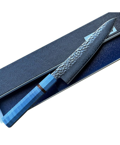 Cuchillo japonés Takayuki Damasco madera estabilizada gyuto 210 mm