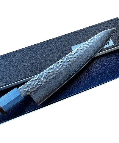 Hoja damascada Takayuki madera estabilizada gyuto 210 mm
