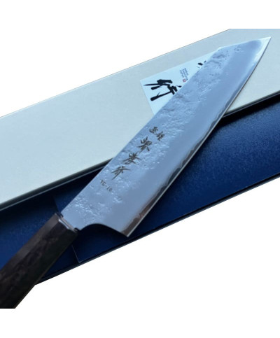 Takayuki Nashiji Kengata-Gyuto 190 mm, corte VG10, cuchillo nipón de Sakai