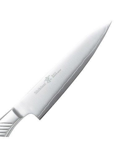 Shizu Hamono hoja tipo San Mai cuchillo petty 130 mm