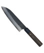 Cuchillo Gen Damasco Negro Santoku 180 mm