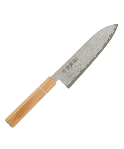 Cuchillo Sekiryu Santoku Damasco 33 Capas y filo VG 10, largo 180 mm