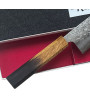 Mango lacado en técnica Urushi Cuchillo Santoku Tsunehisa