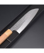 Cuchillo Santoku artesanal forjado por Makoto Kurosaki en acero SG-2